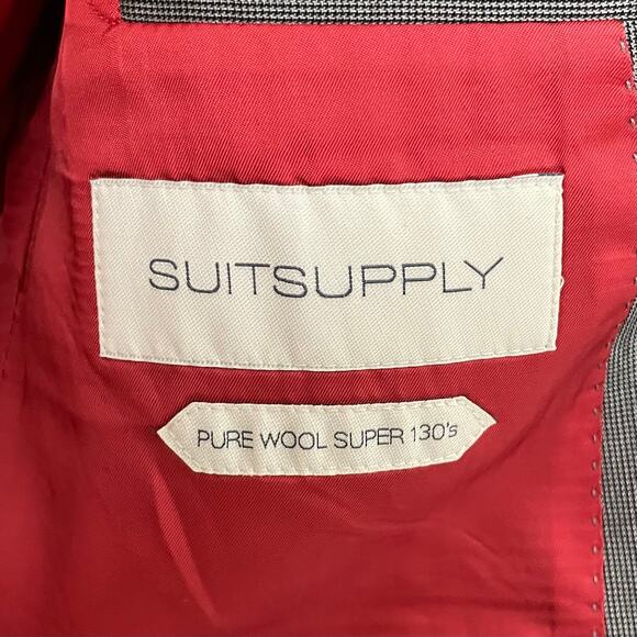 Suitsupply Blazer Men US 40 Gray Sienna Wool Reda Super 130s Sport Coat Jacket - Picture 11 of 14